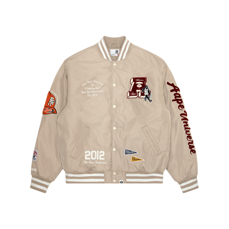 

Бейсбольная куртка мужская Aape, Light Beige BGE