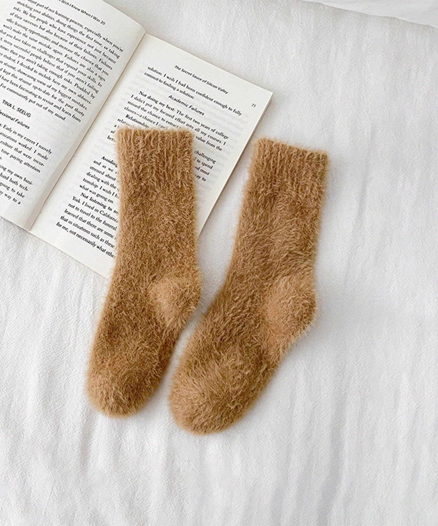 Пушистые носки Aimoha Kids, beige