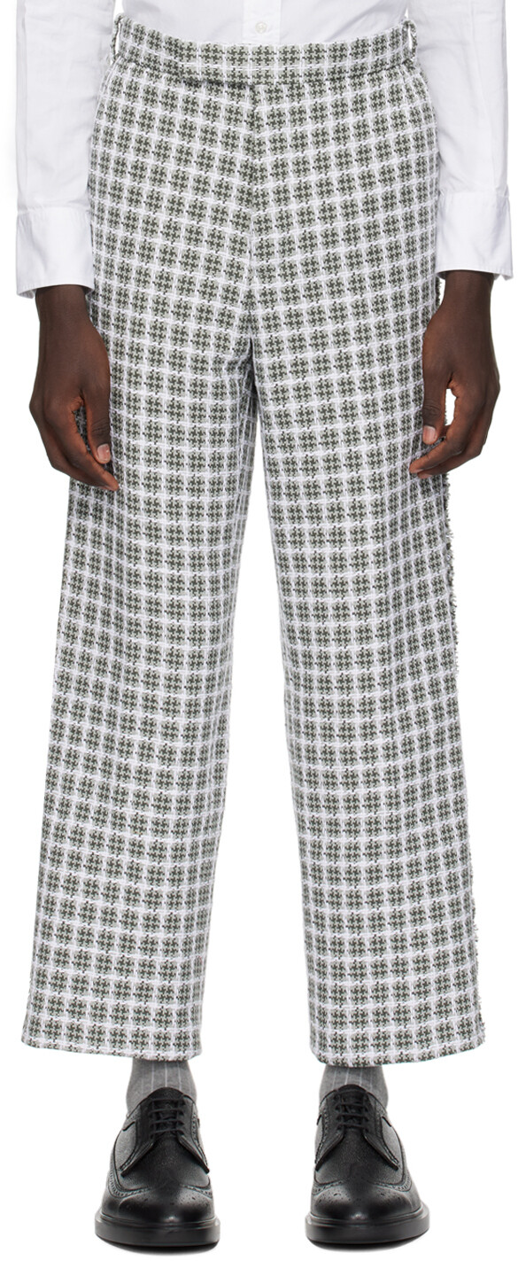 

Серо-белые брюки в клетку Thom Browne