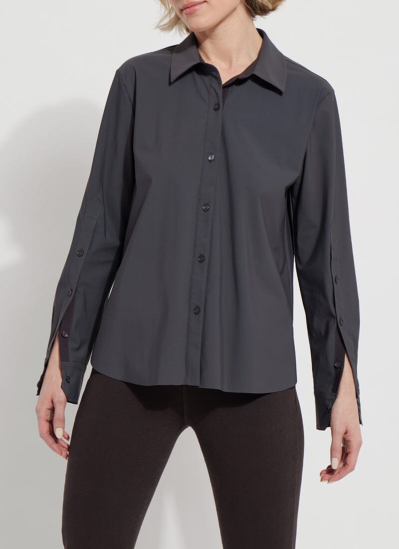 

Рубашка Jodi Slim на пуговицах Lyssé New York, цвет solid charcoal