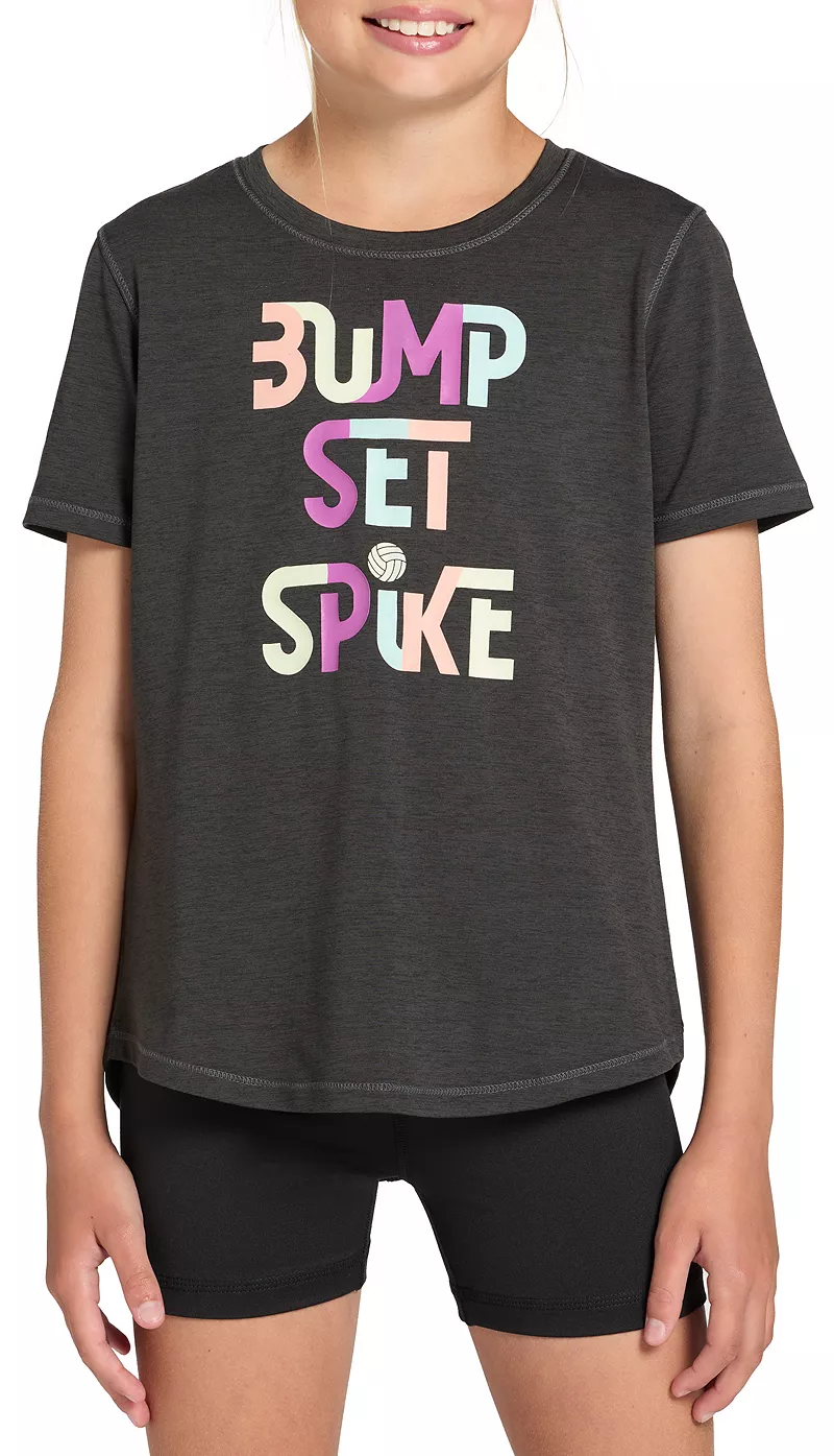 

Футболка DSG Girls' Movement, цвет Pure Black Heather Bump