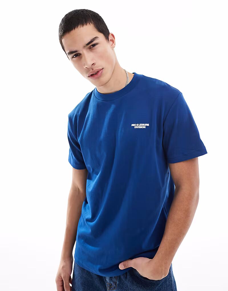 

Футболка Hollister темно-синего цвета, непромокаемая, свободного кроя, с маленьким логотипом