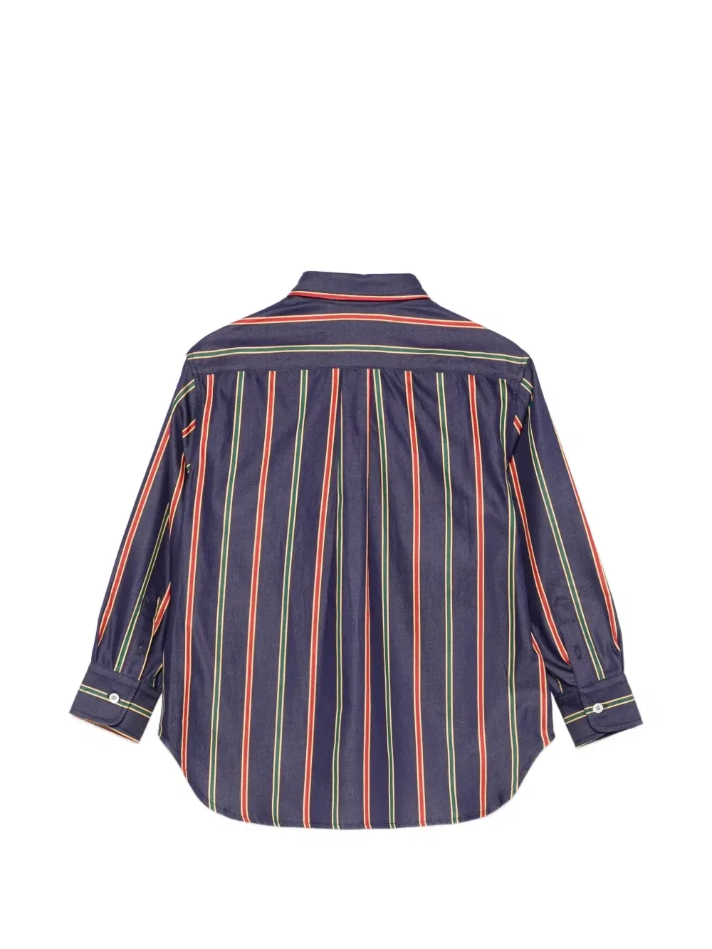 Рубашка в полоску с вышивкой Пегаса ETRO KIDS, синий — фото 2