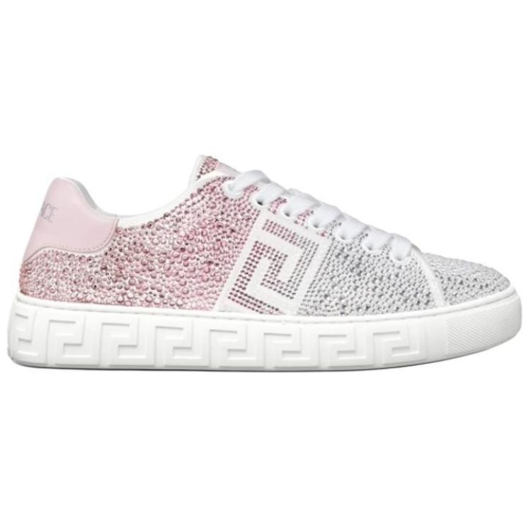 VERSACE Женские кроссовки Greca Low Top для скейтбординга розовые — фото 3