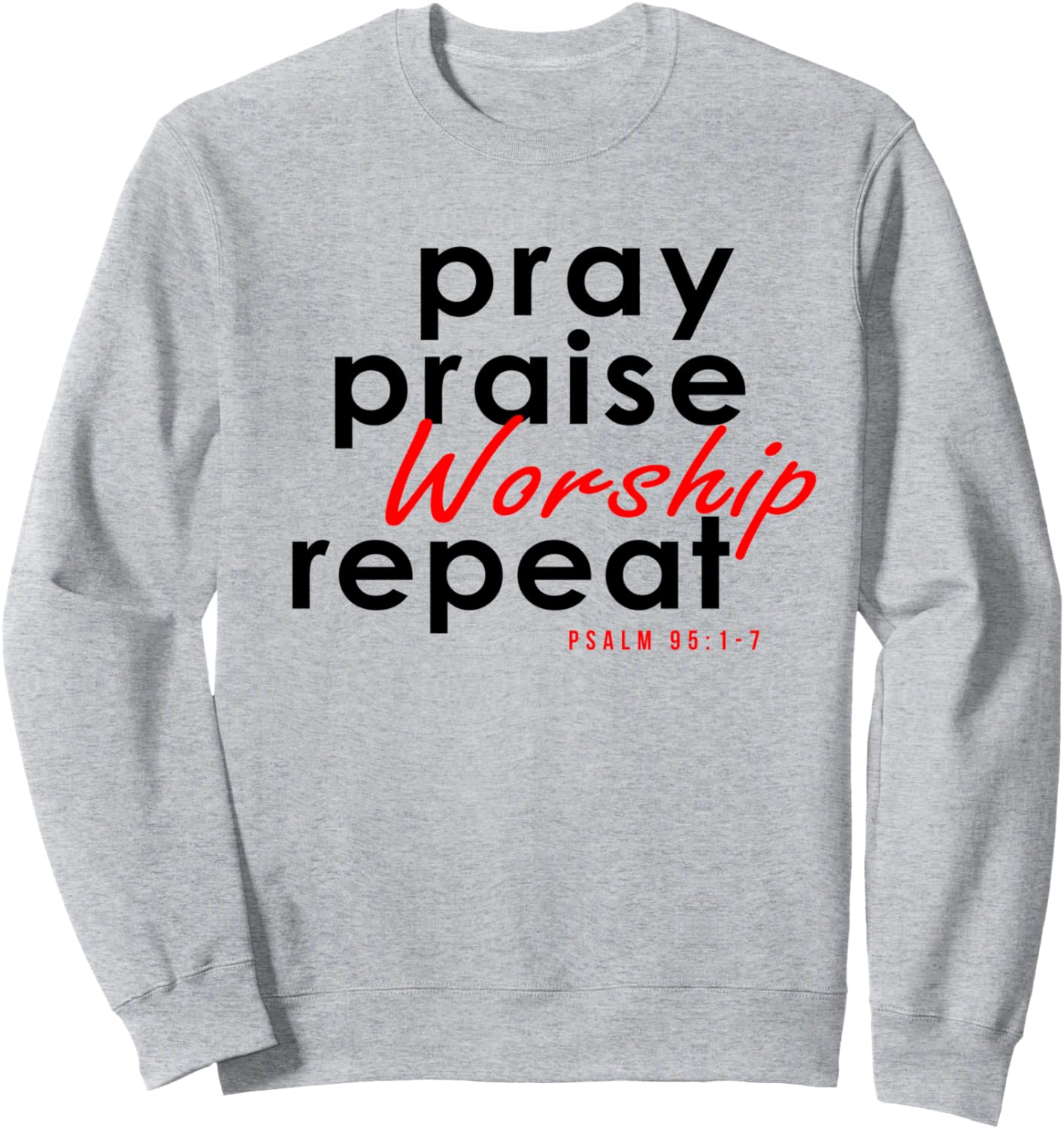 

Идеи подарков на христианский день рождения: толстовка с библейским стихом, посвященная хвале и поклонению Faith Everywear, серый