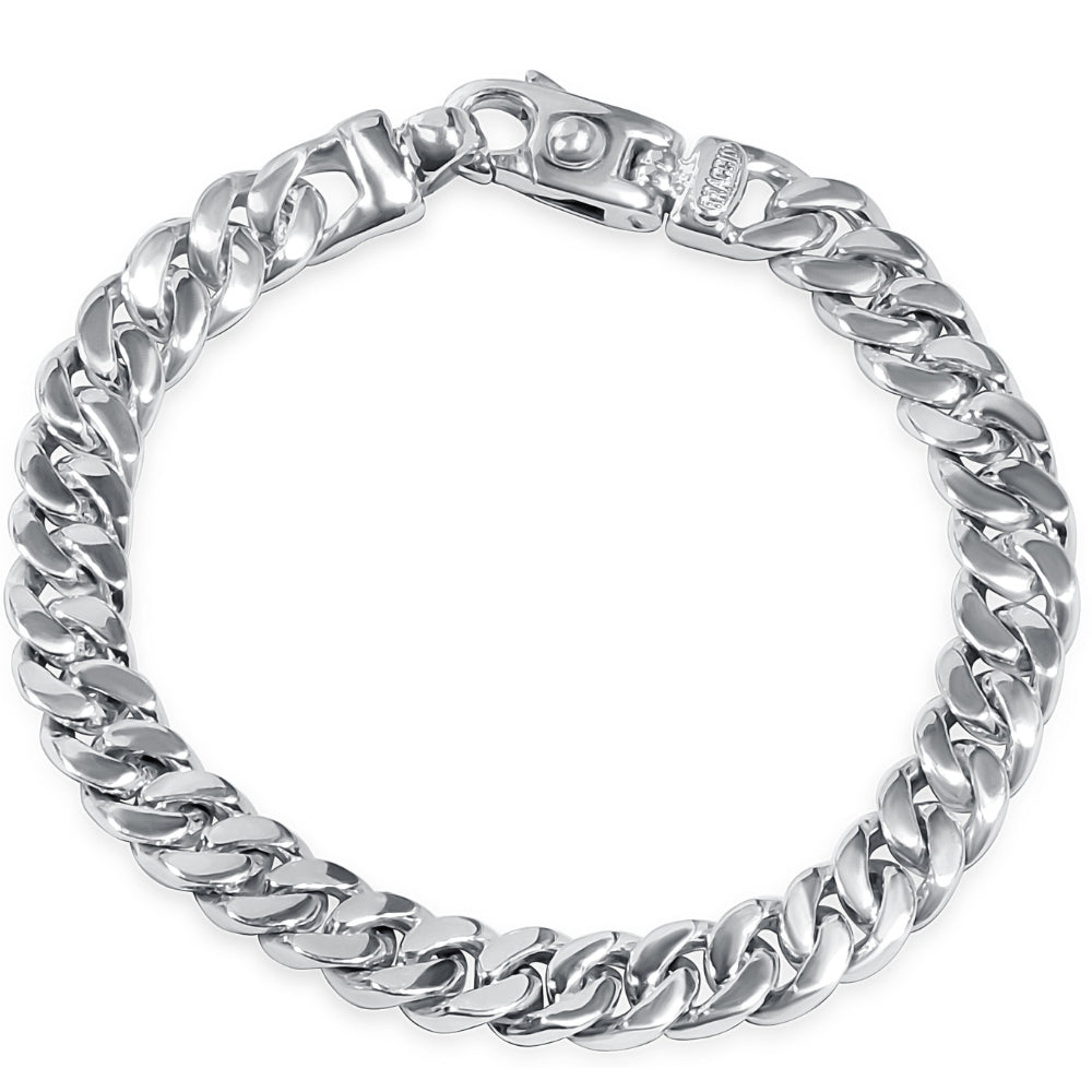 

Мужской браслет Cuban Link из 14-каратного золота (46 грамм) или платины (74 грамма) 9 мм, 8,5 дюйма Pompeii2, платиновый