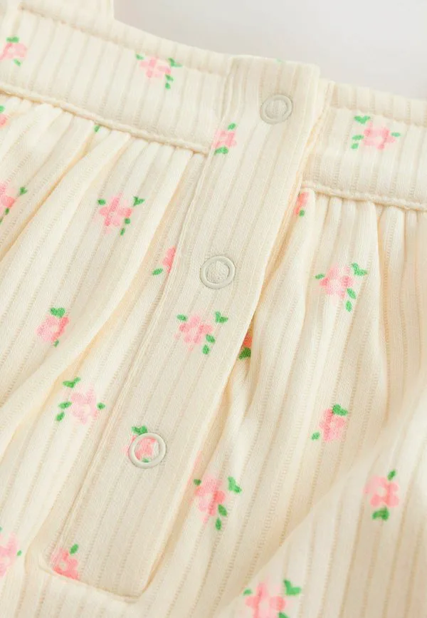 Комбинезон-Ромпер стандартного кроя с длинными штанинами Next, White Floral — фото 3