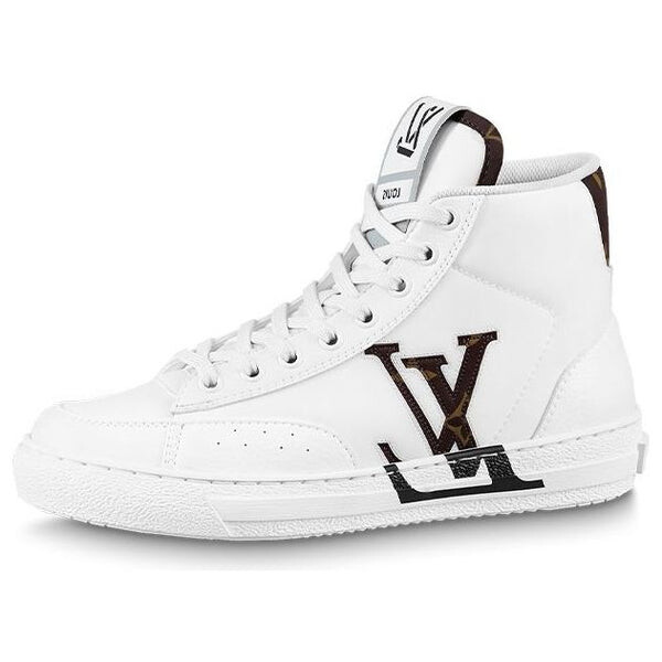 Кроссовки charlie ankle sneakers 'white with side brown logo' Louis Vuitton, белый
