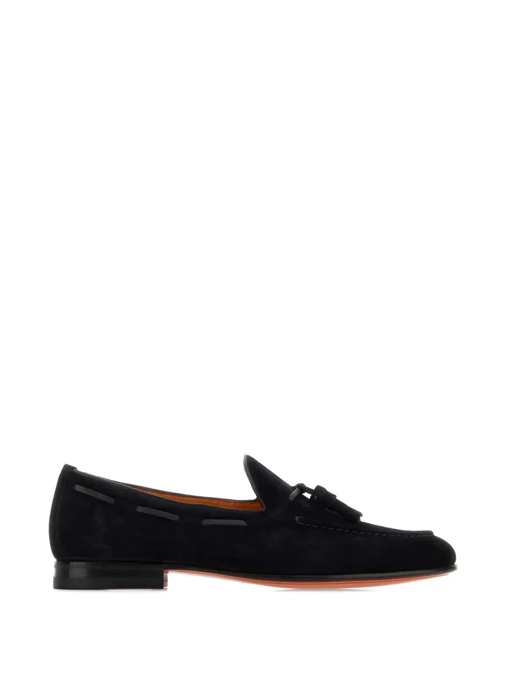 Кожаные лоферы с кисточками Santoni, синий