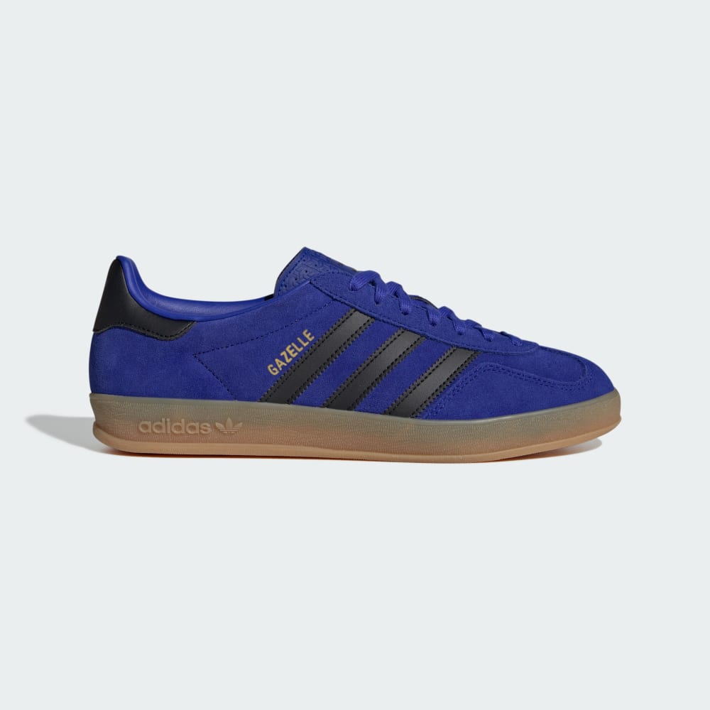 

Кроссовки Adidas Gazelle Indoor Shoes, цвет Lucid Blue/Core Black/Gold Metallic