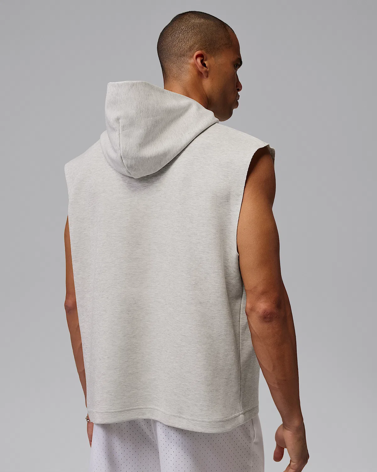 Мужская безрукавка Dri-FIT Jordan Sport Hoop Fleece, Grey Heather/Pale Grey/Black — фото 2