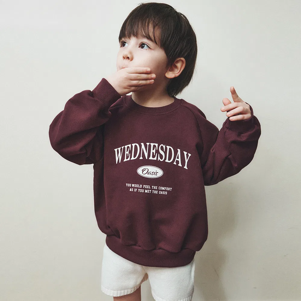 Детский свитшот Signature Raglan винный от Wednesdayoasis Kids