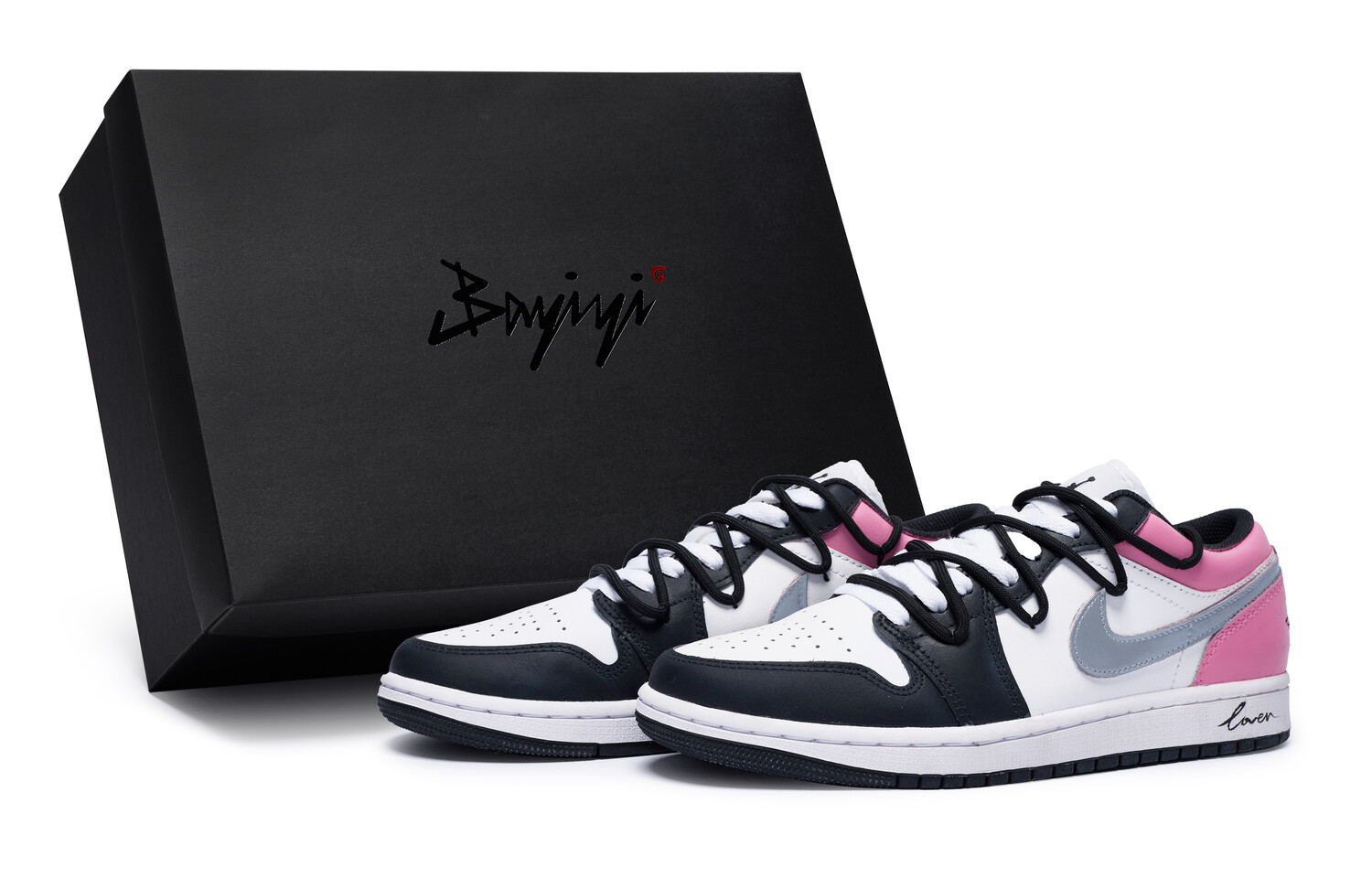 

Кроссовки Air Jordan 1 Vintage Basketball Shoes Women's Low-top Pink, черный