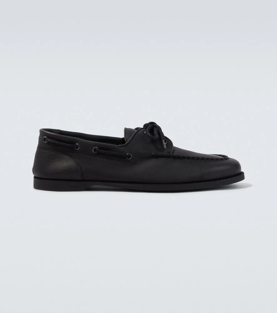 Лоферы из фольгированной кожи John Lobb, черный