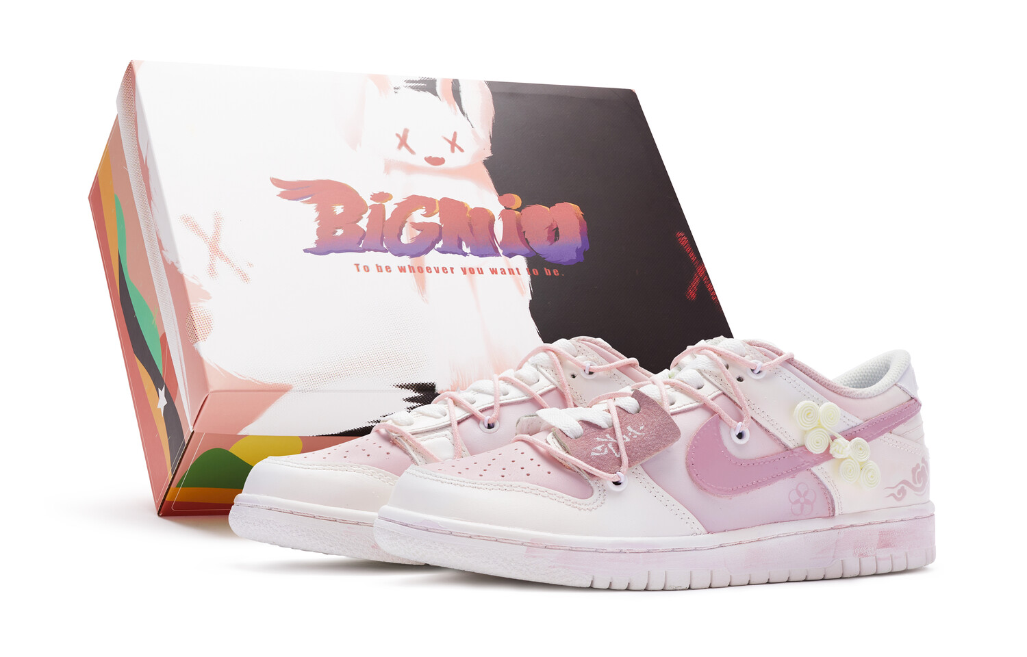 

Кроссовки Nike Dunk Skateboard Shoes Women's Low-Top Pink White