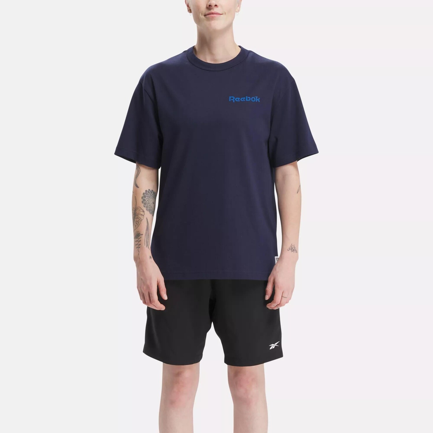 

Баскетбольная тренировочная футболка Reebok, цвет Vector Navy