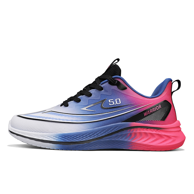 

WARRIOR Мужские беговые кроссовки низкие черно-сине-розовые, цвет Blue Pink