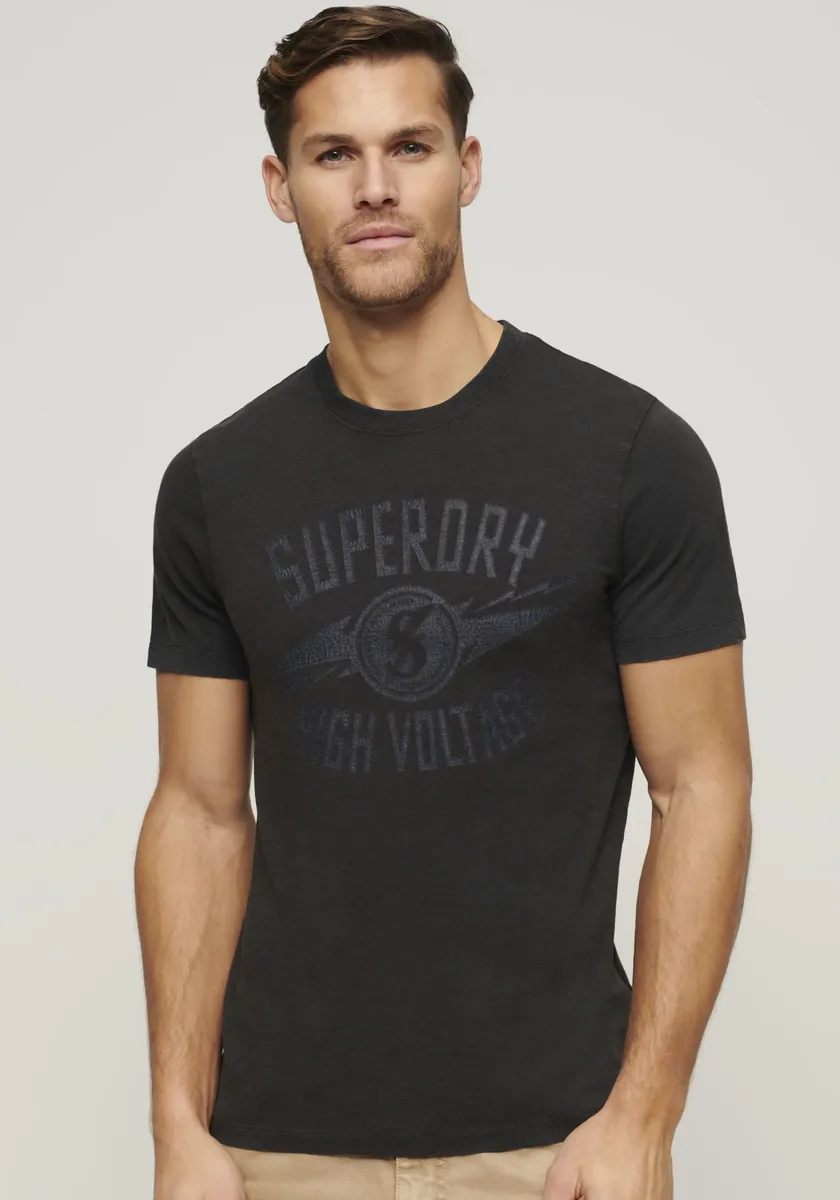 

Рубашка с принтом Superdry "SD-RETRO ROCKER GRAPHIC T SHIRT", черный