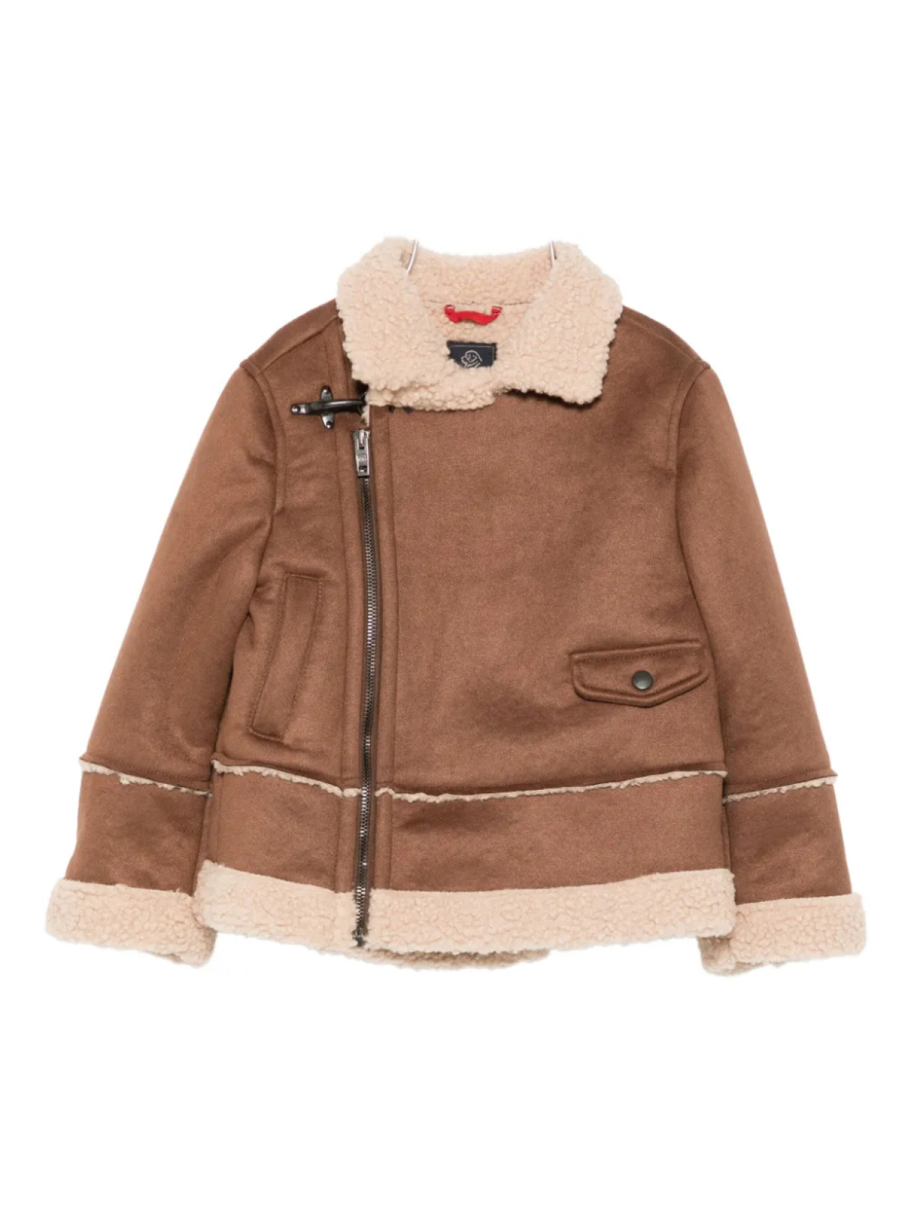 

Куртка Fay Kids с отделкой из овчины на молнии, коричневый
