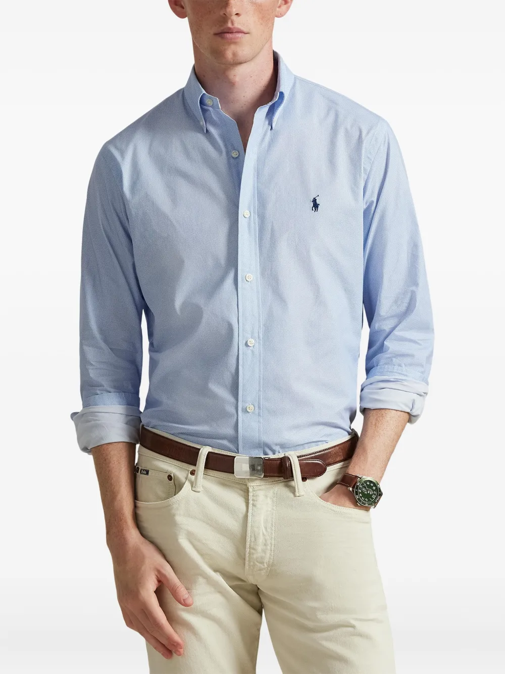 Рубашка с длинными рукавами Polo Ralph Lauren, синий — фото 3