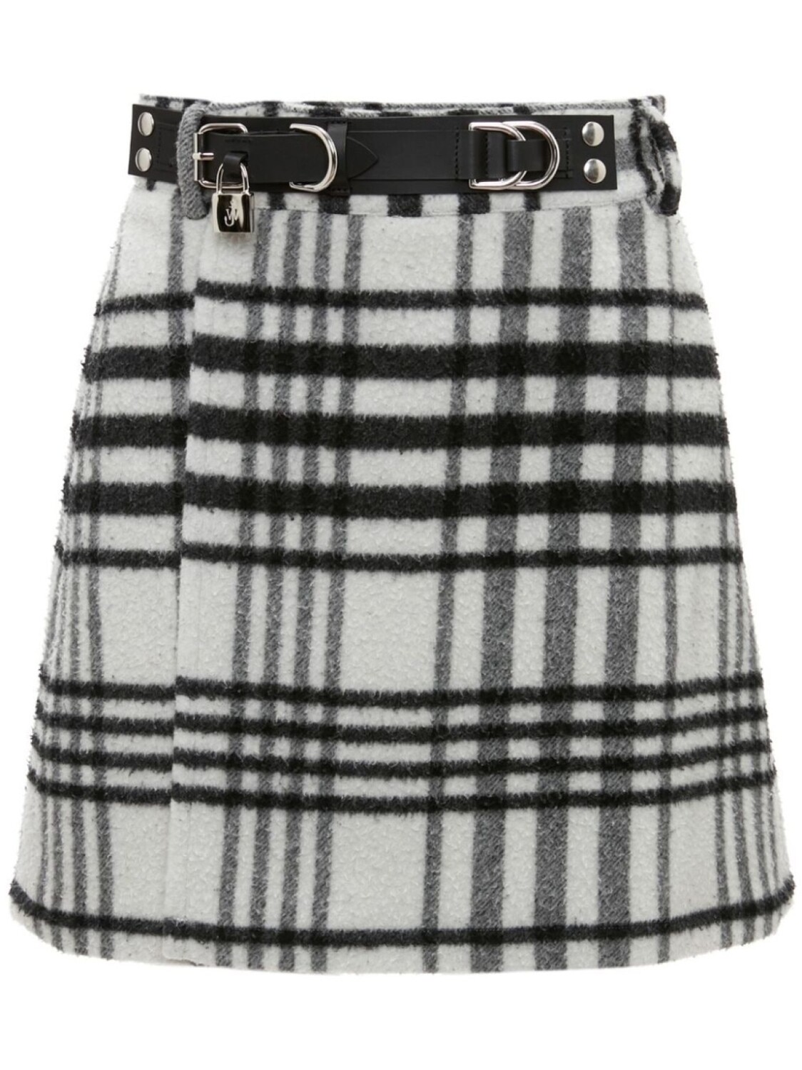 

JW Anderson юбка А-силуэта в клетку, белый