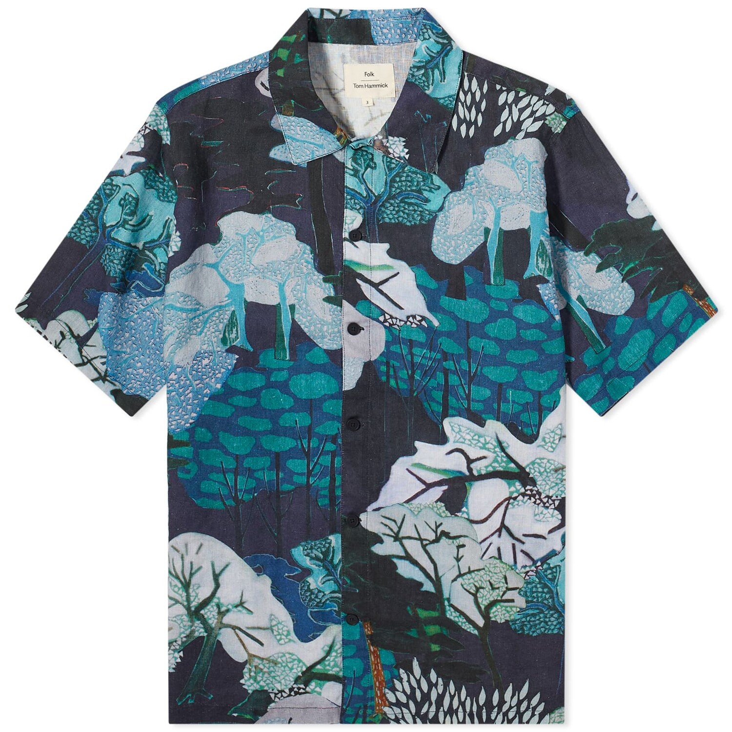 

Рубашка Folk Gabe Short Sleeve, цвет Forest Print