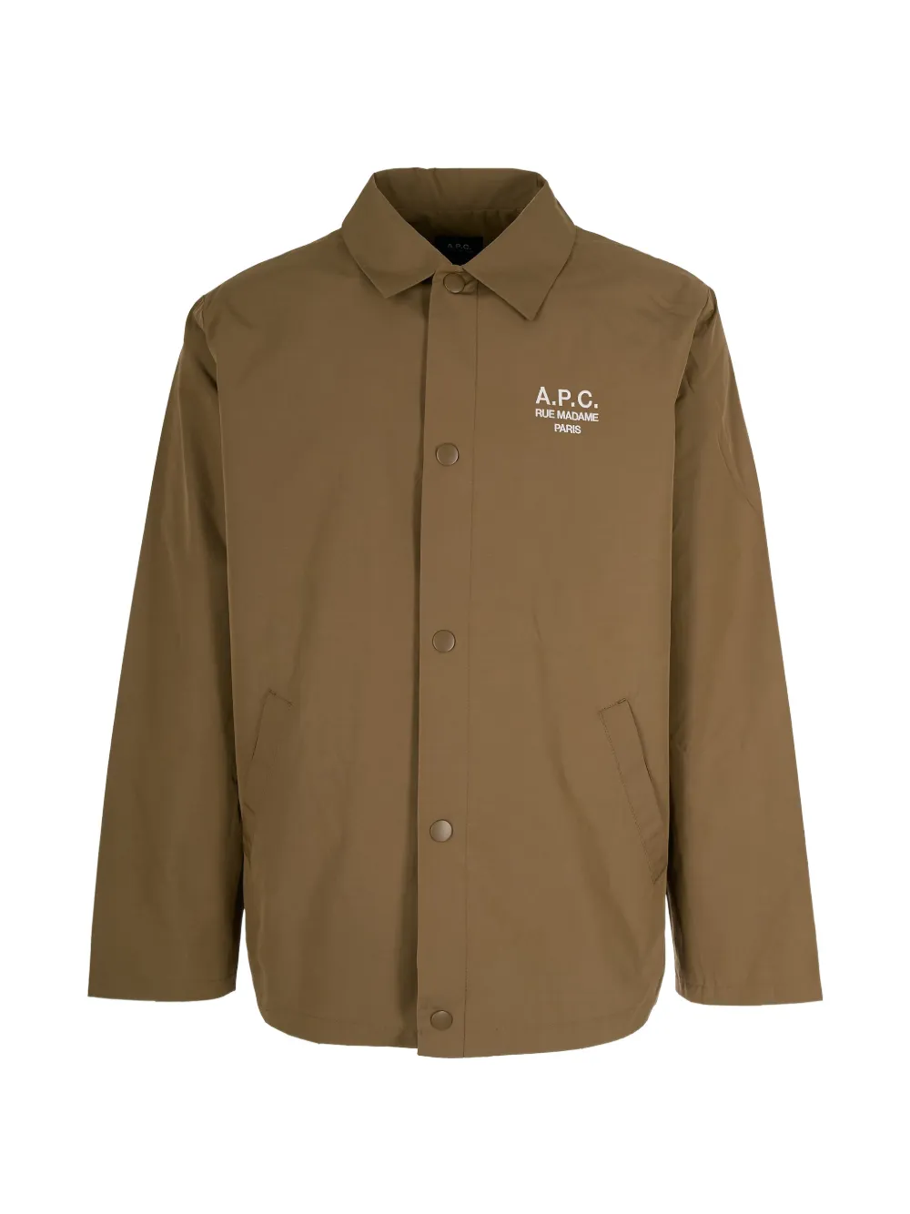 

Рубашка-куртка с логотипом и застежкой на пуговицы A.P.C., коричневый