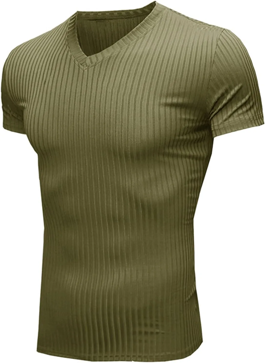 Мужская майка V-образного выреза Stretch Ribbed Knit для тренировок — фото 2