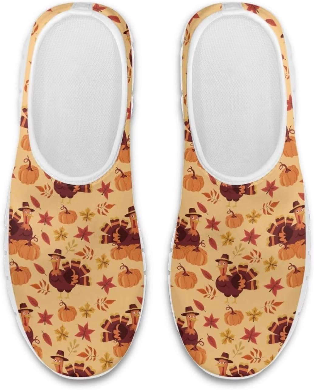 

Кроссовки Belidome Slip On Clipper для женщин и мужчин, прогулочные сетчатые кеды с мягкой нескользящей подошвой, Thanksgiving Turkey