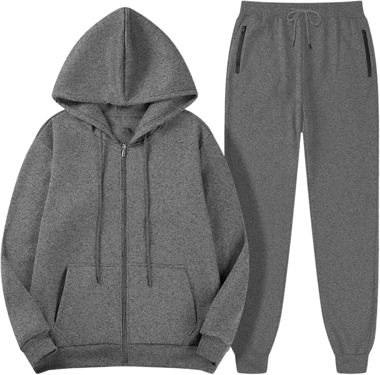Спортивный костюм с капюшоном, на молнии, мужской, Dark Gray 9
