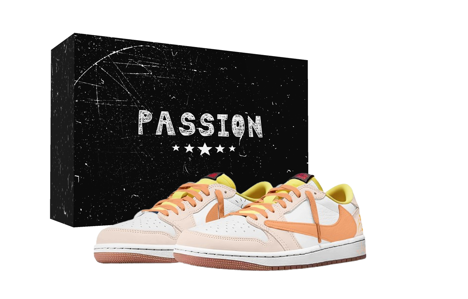 

Travis Scott x Air 1 Orange Mango Travis Scott X AJ1 Low 7.0 кроссовки баскетбольные низкие винтажные Jordan, оранжевый белый