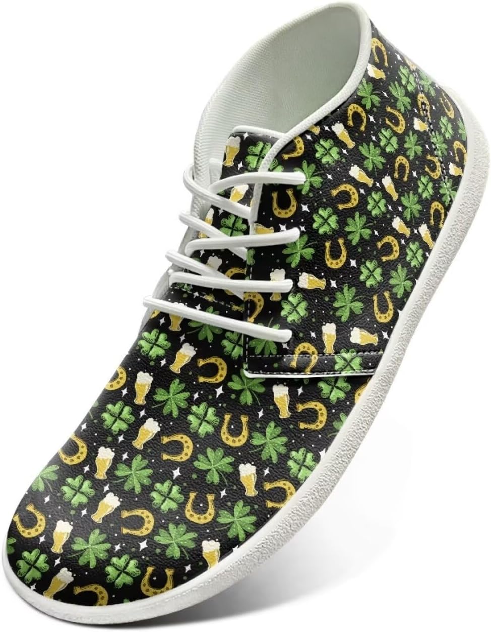 

Мужские кроссовки с широким носком, легкие, для ходьбы и походов, с нулевым перепадом высоты подошвы, нескользящие, повседневные, низкие, размеры US 5-14 Qoiuvncy, St. Patrick's Day Beer