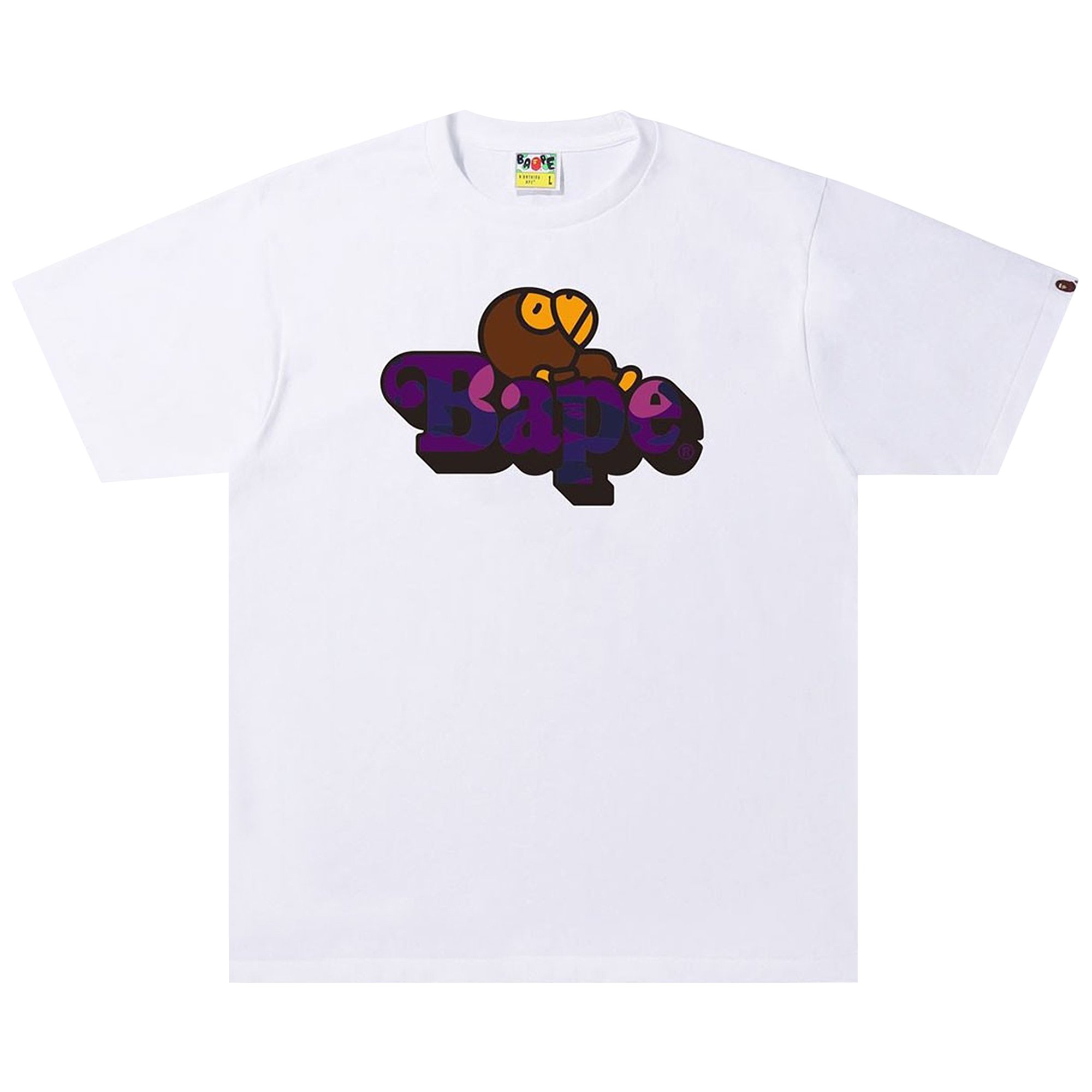 

Футболка BAPE Color Camo C Milo On, Белый/Фиолетовый