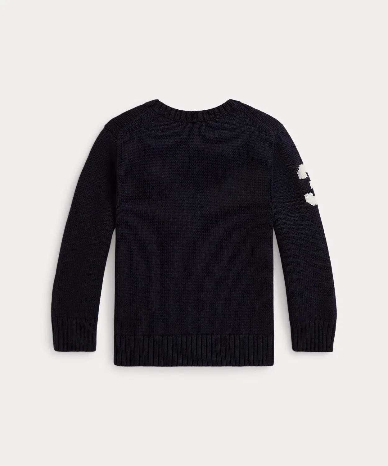 Свитер Polo Bear с интарсией, хлопковый, тёмно-синий — фото 2