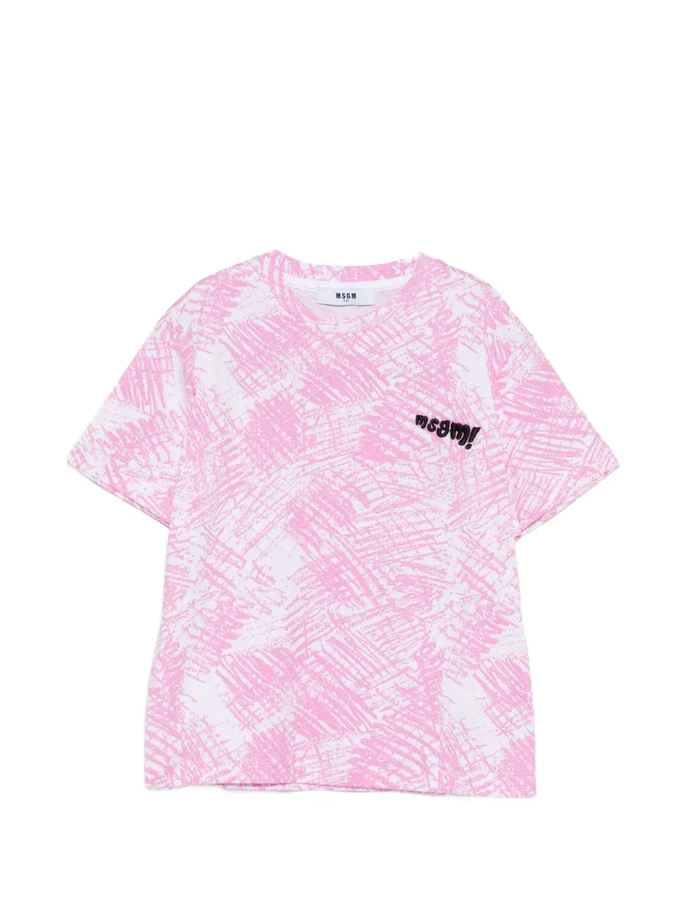Футболка с графичным принтом Msgm Kids, розовый