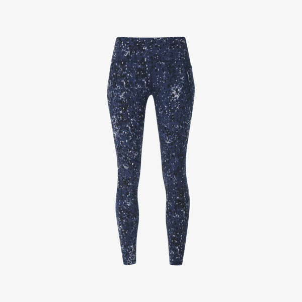 

Леггинсы Power 7/8 для тренировок из стрейч-джерси с абстрактным принтом Sweaty Betty, синий