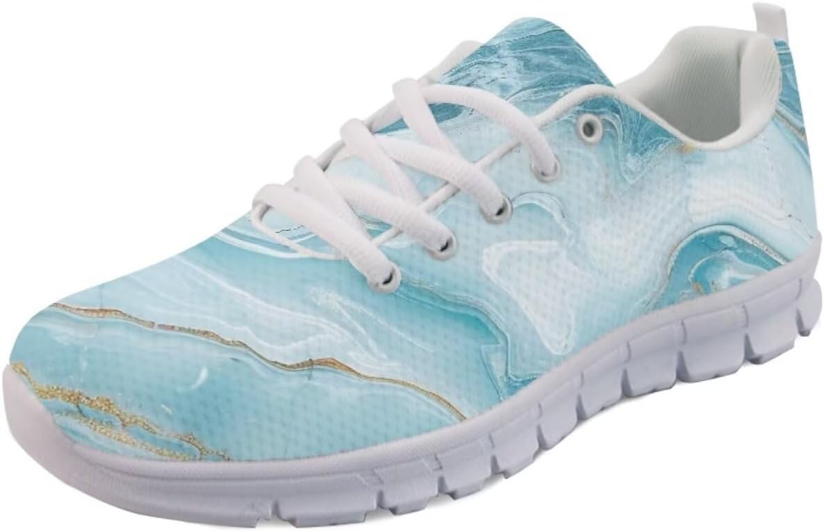 

Кроссовки Forchrinse для мужчин и женщин, дышащие сетчатые беговые, легкие спортивные с шнуровкой, синий