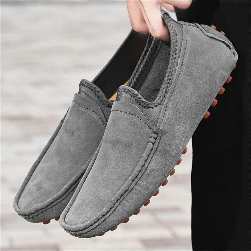 Лоферы мужские, Suede, Wedding, Grey DHFIRUFSHLO — фото 2