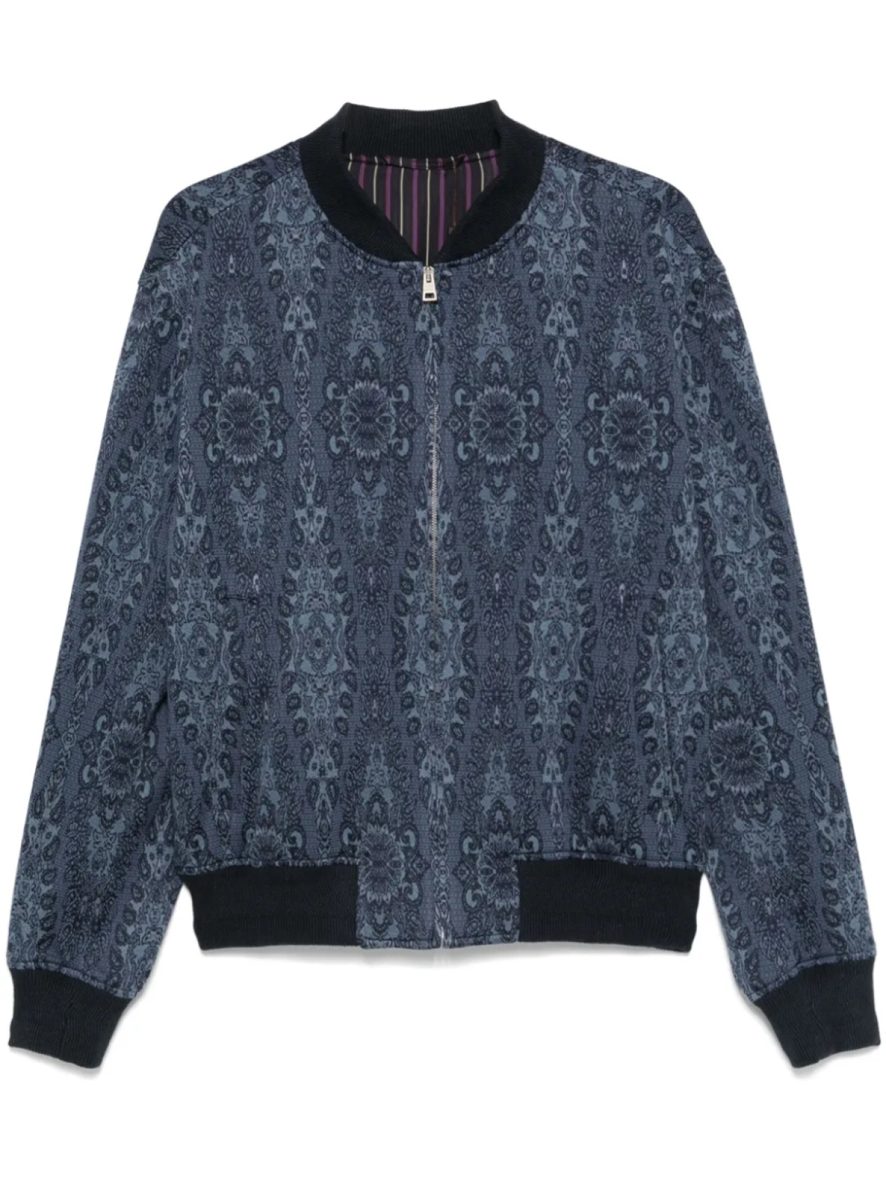 

ETRO жаккардовый бомбер с узором, синий