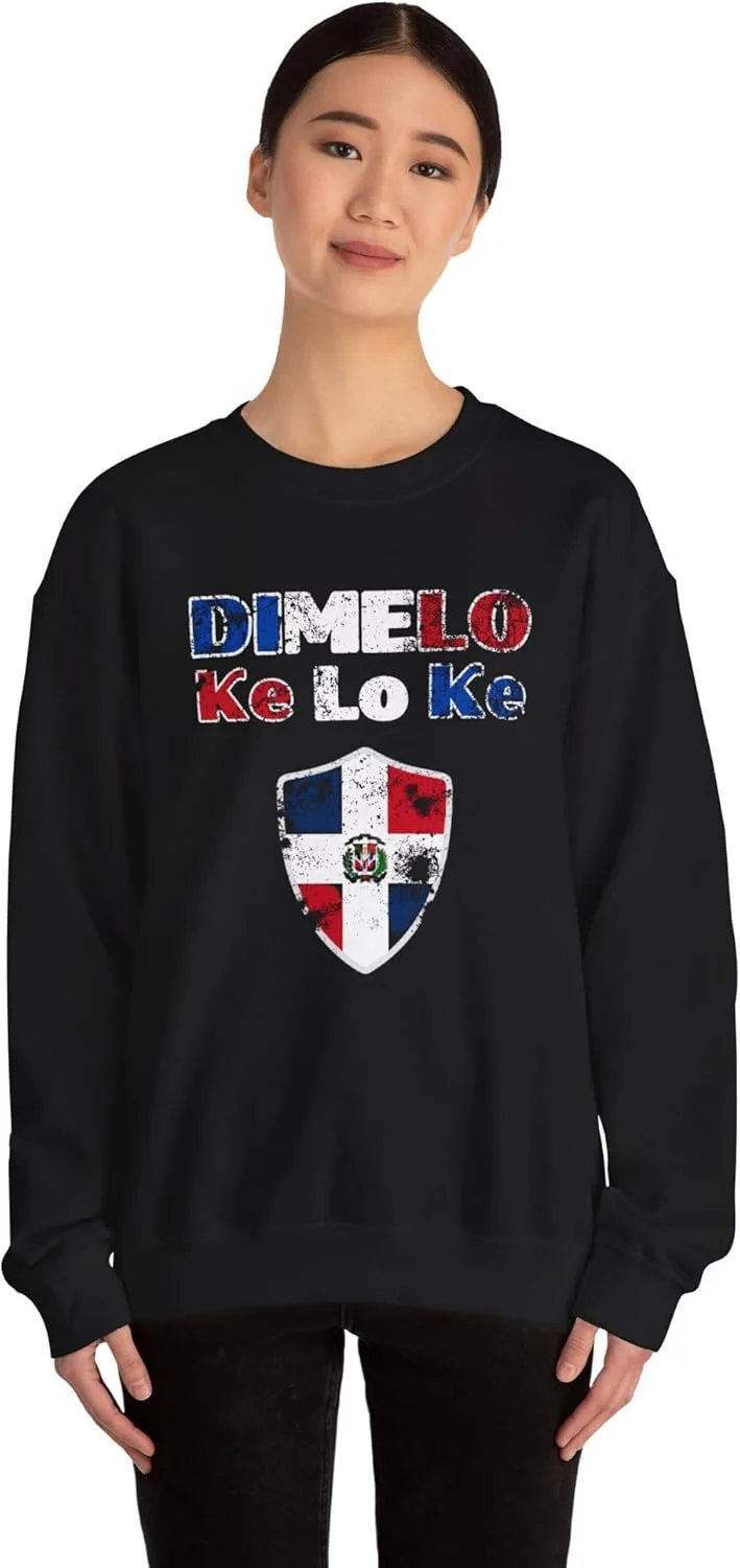 Толстовка Dimelo Ke Lo Ke Dominican Republic Unisex Heavy Blend, флаг Доминиканской Республики с гербом GENERIC, черный — фото 4