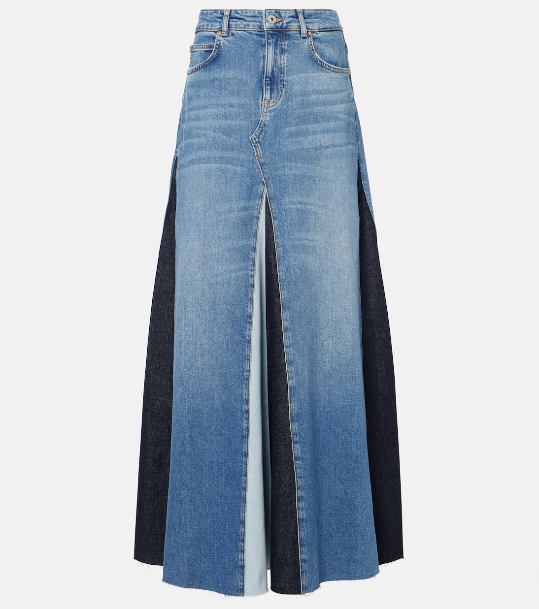 

Юбка макси из денима с высокой талией в стиле пэчворк AG Jeans, La Criosette