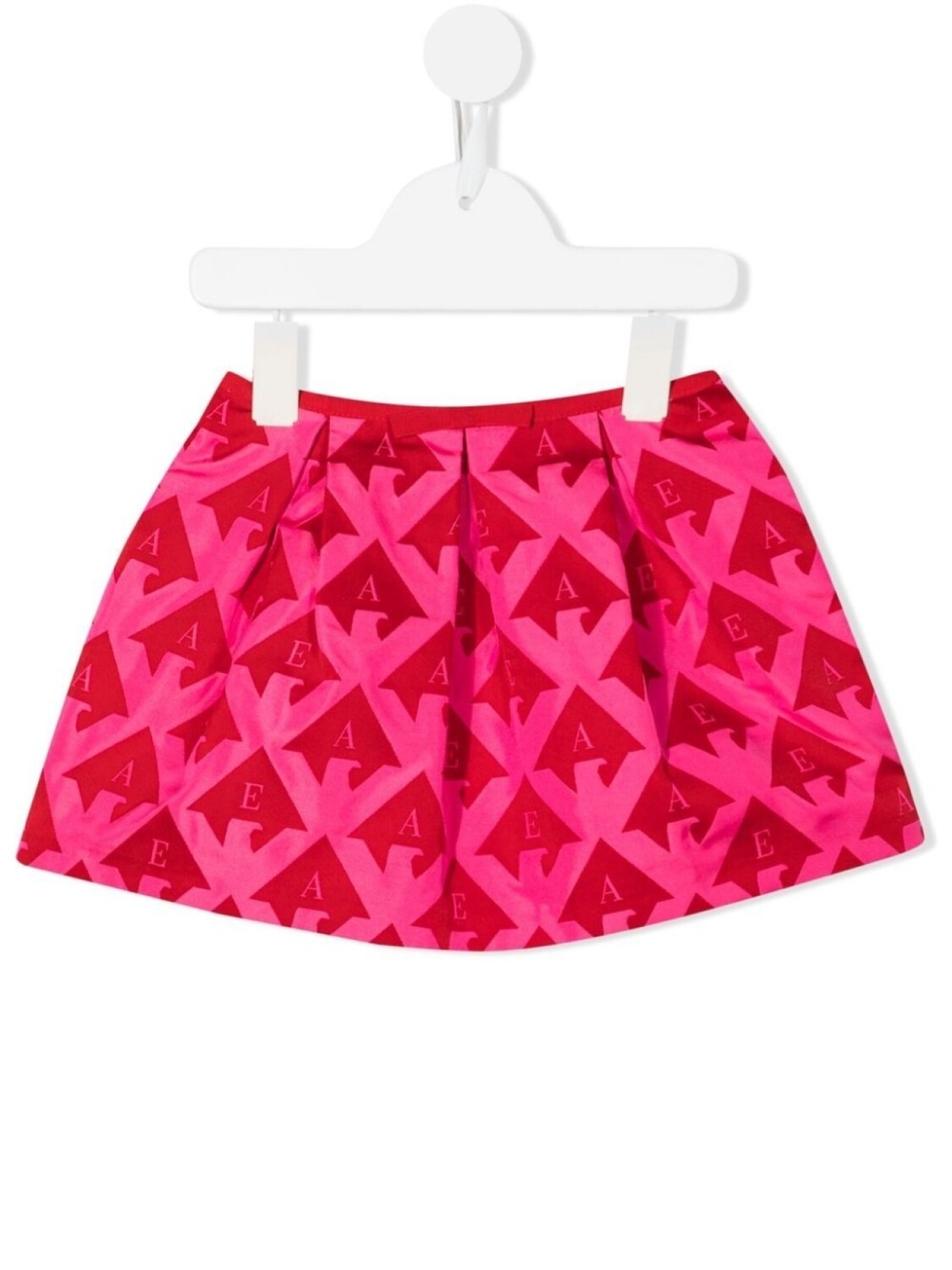 

Emporio Armani Kids мини-юбка с логотипом и складками, красный