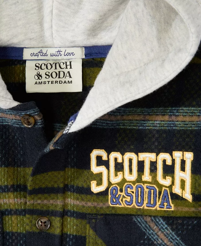 Куртка-рубашка с капюшоном Yarndye для больших мальчиков SCOTCH & SODA — фото 4