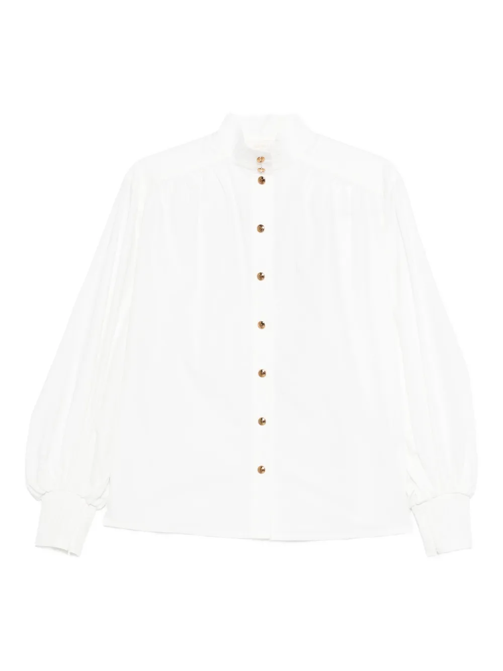 

Блузка с воротником-стойкой и пуговицами ZIMMERMANN, белый