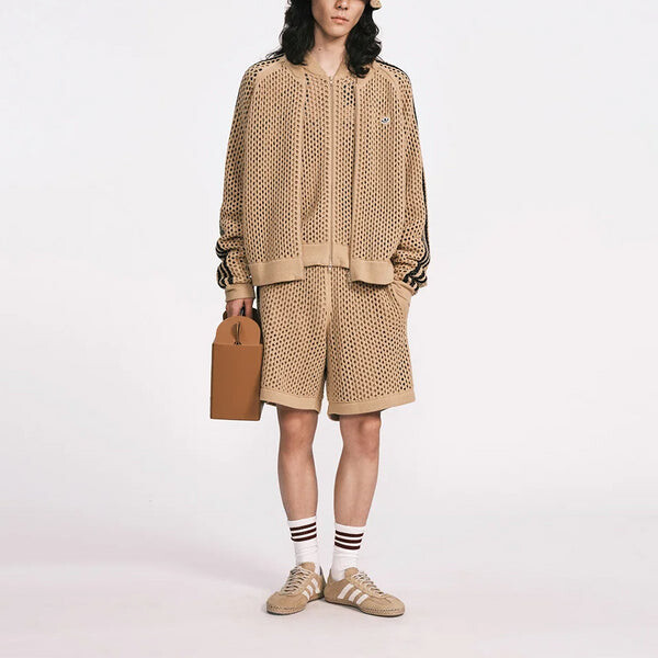 Шорты x clot fw24 крючком шорты азиатские размеры Adidas, бежевый — фото 3