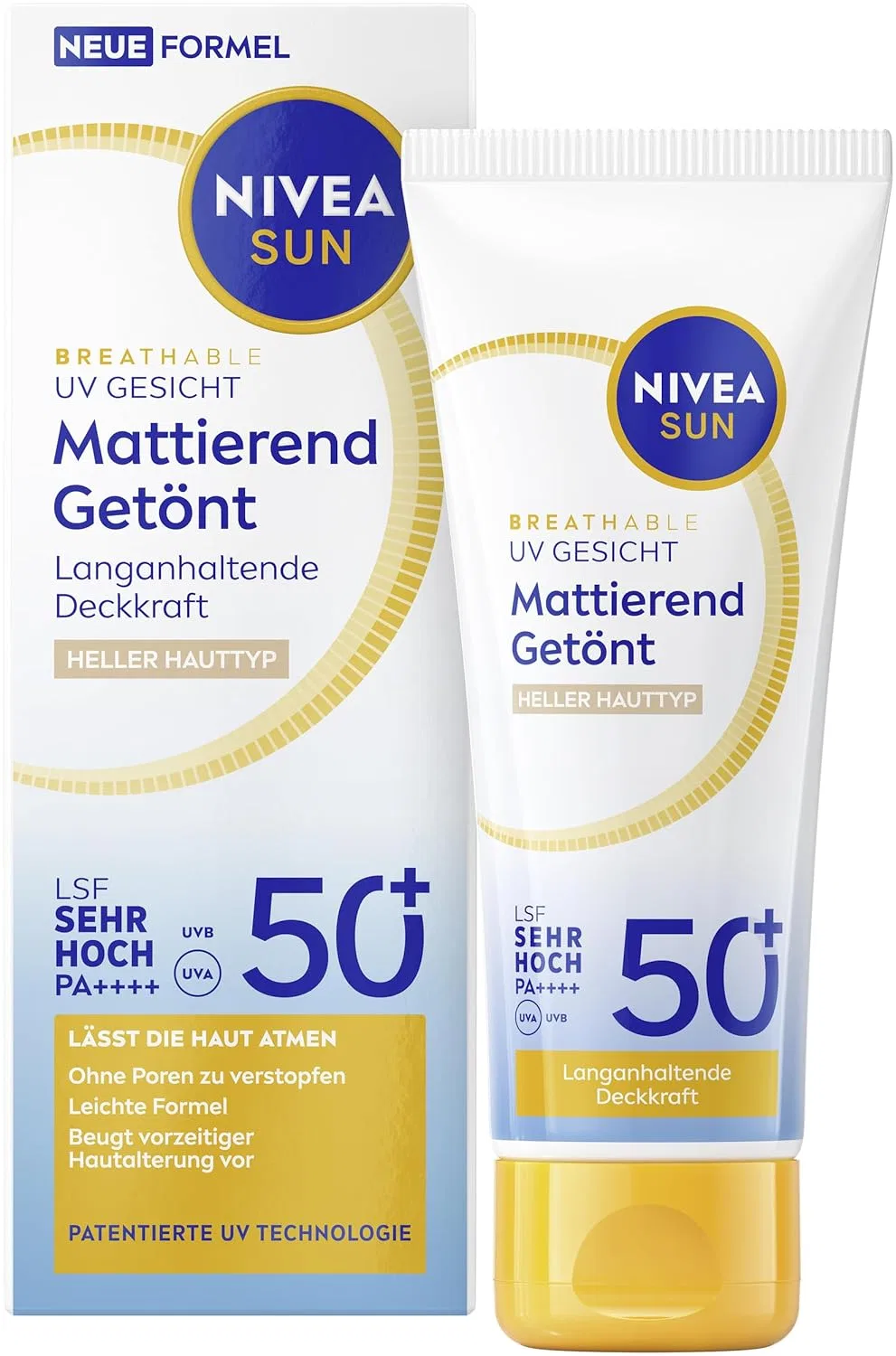 Тонирующий солнцезащитный крем для лица NIVEA SUN SPF 50+, 50 мл Nivea Sun