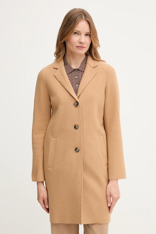 

Шерстяное пальто Oui, бежевый