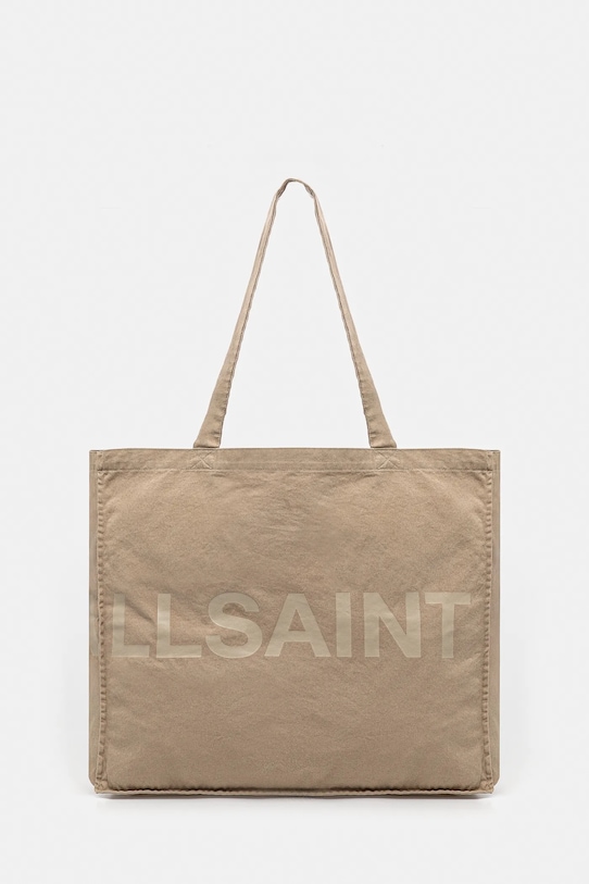 

Хлопковая сумка LARGE Allsaints, бежевый