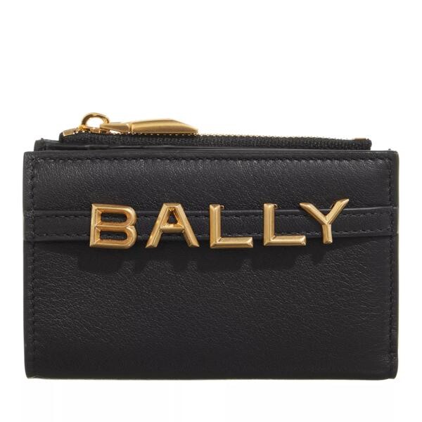 

Кошелек logo compact w black+oro Bally, черный