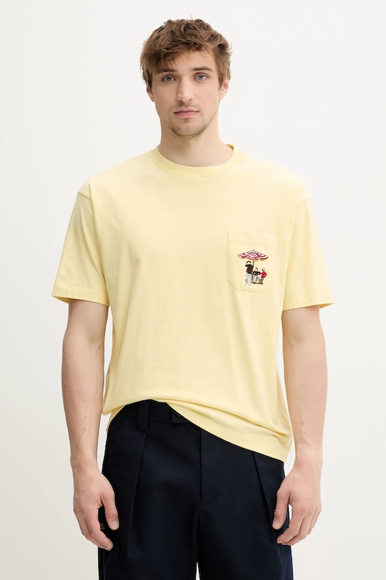 

Хлопковая футболка Le T-Shirt Parasol Drôle De Monsieur, желтый